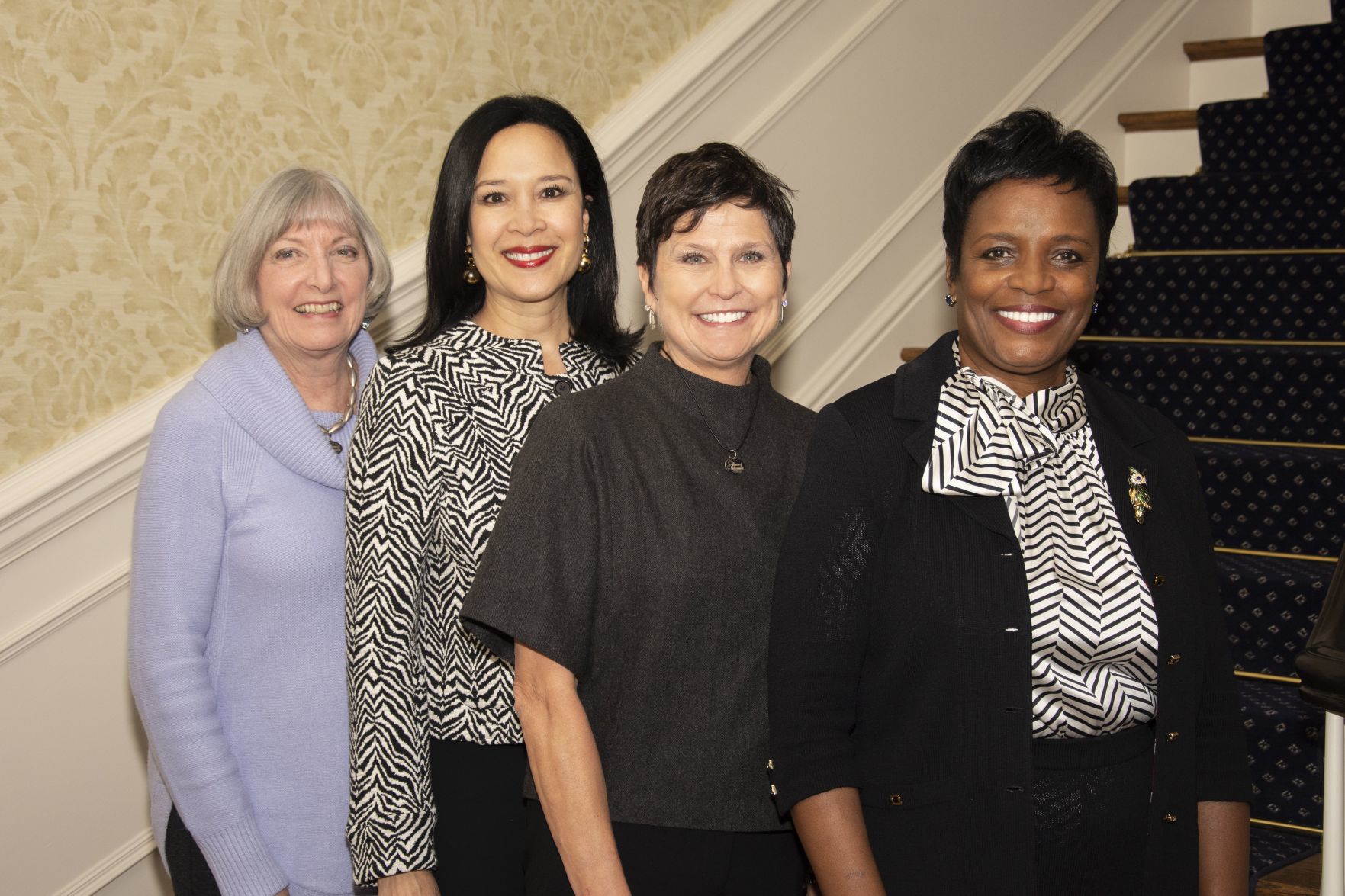 Joni Karandjeff, Vice Chair of Luncheon; Dr. Eva Frazer, Chair of Luncheon; Marian Nunn, Vice President; Gwendolyn Packnett, PhD, President